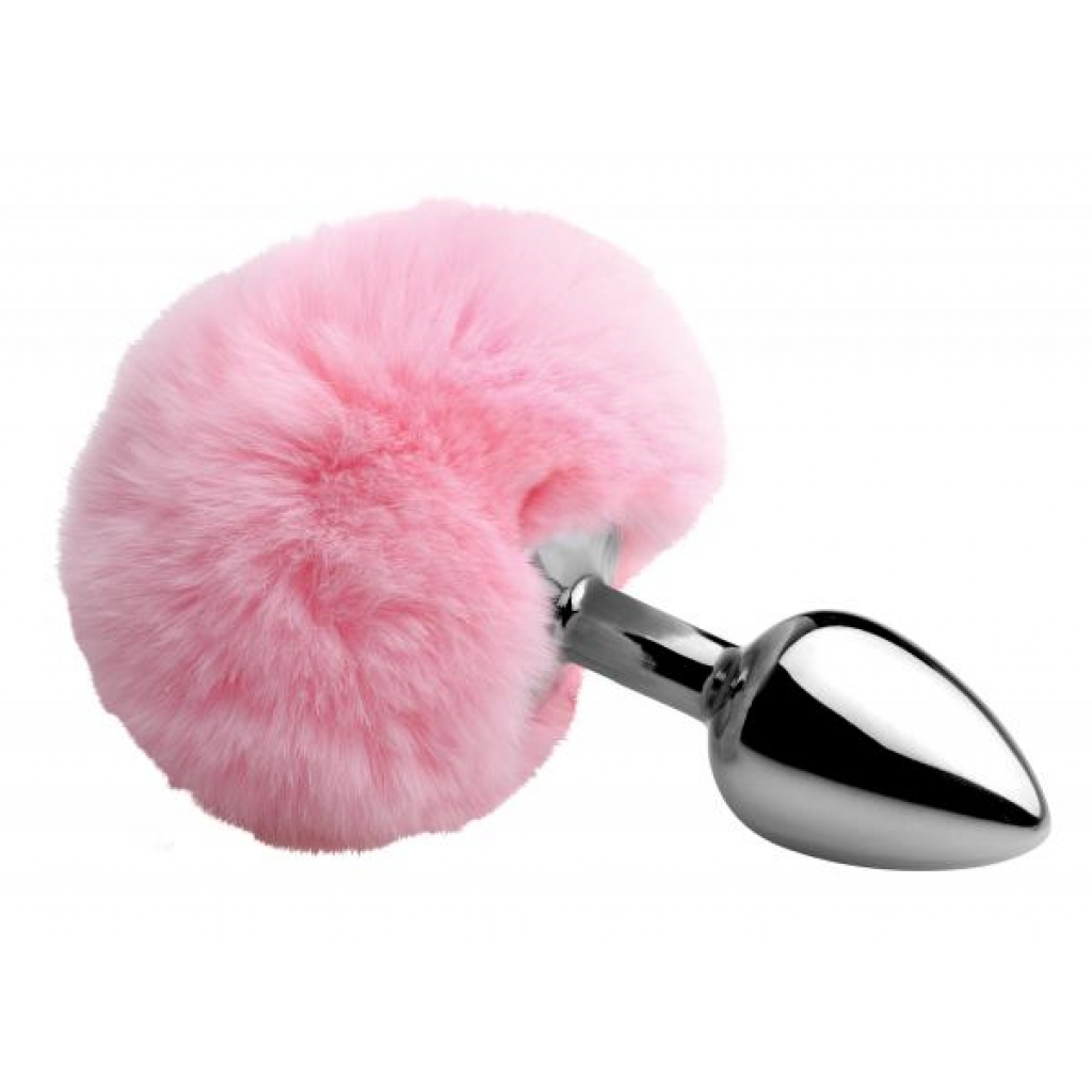 Charming Pink Bunny Tail Anal Plug