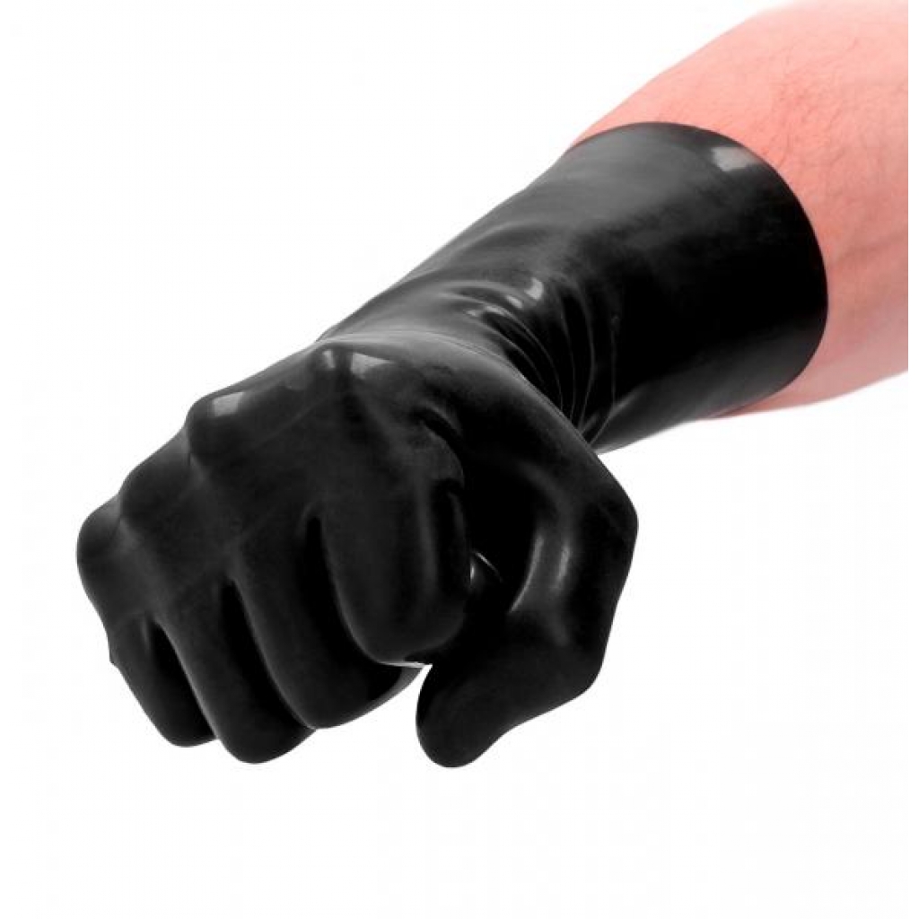 Fist It Latex Short Gloves - Black