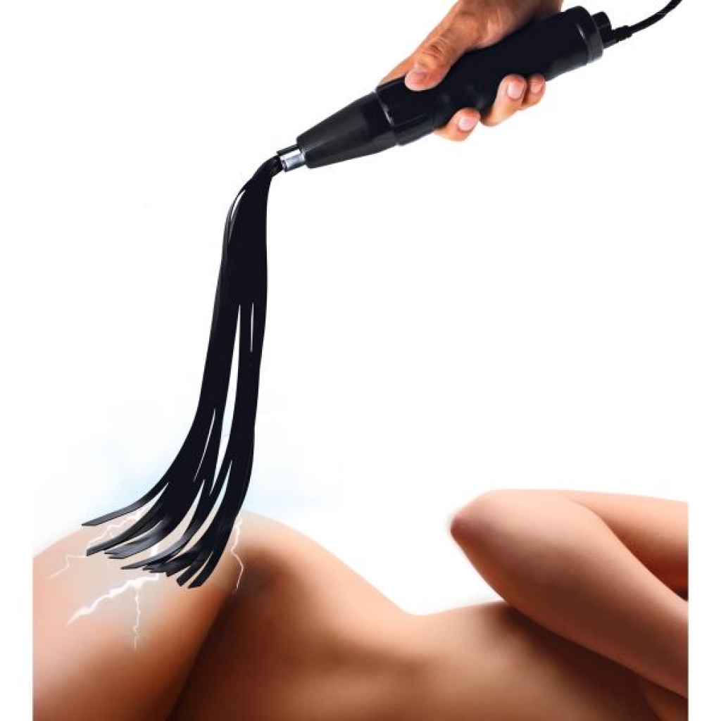 Extreme Twilight Flogger - Silicone Estim Attachment - Black