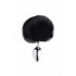 Onyx Bunny Tail Anal Plug - Black/Silver