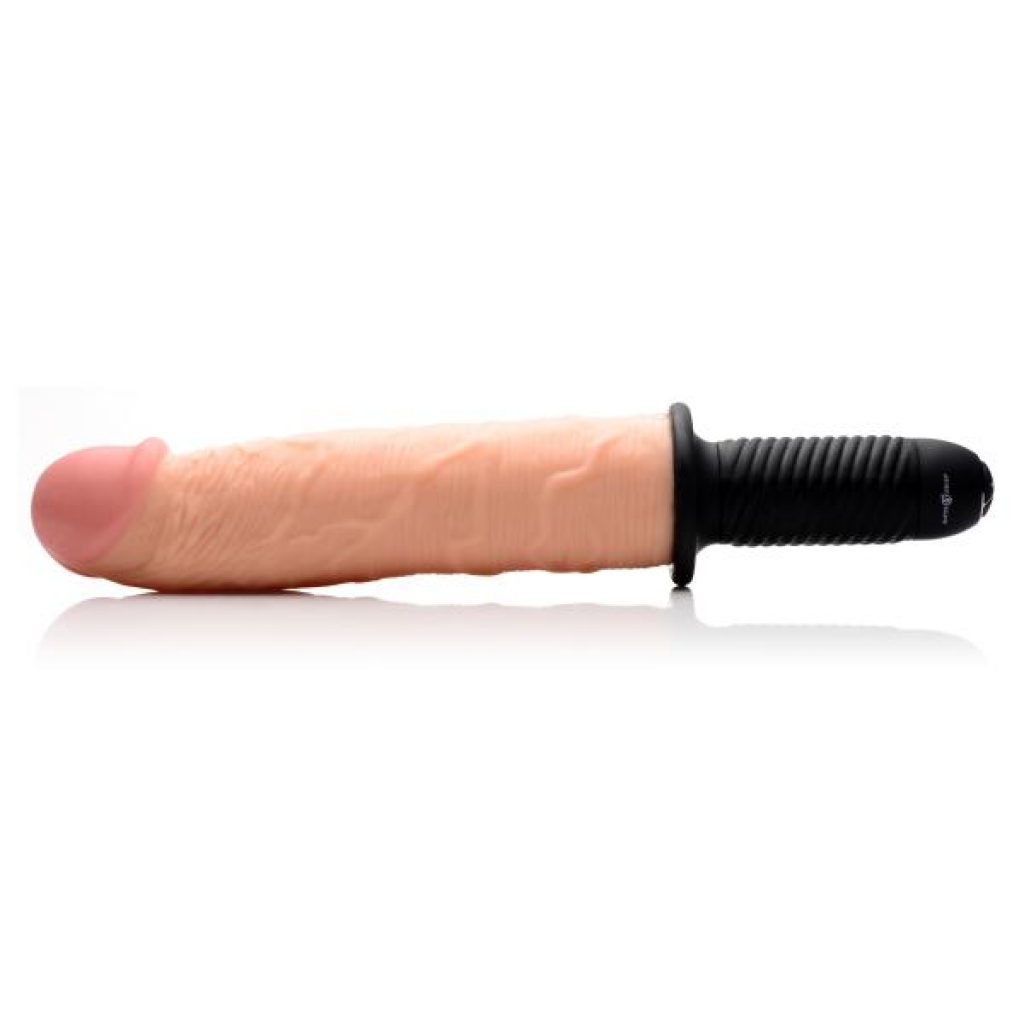 Onslaught XXL Vibrating Giant Dildo - Beige