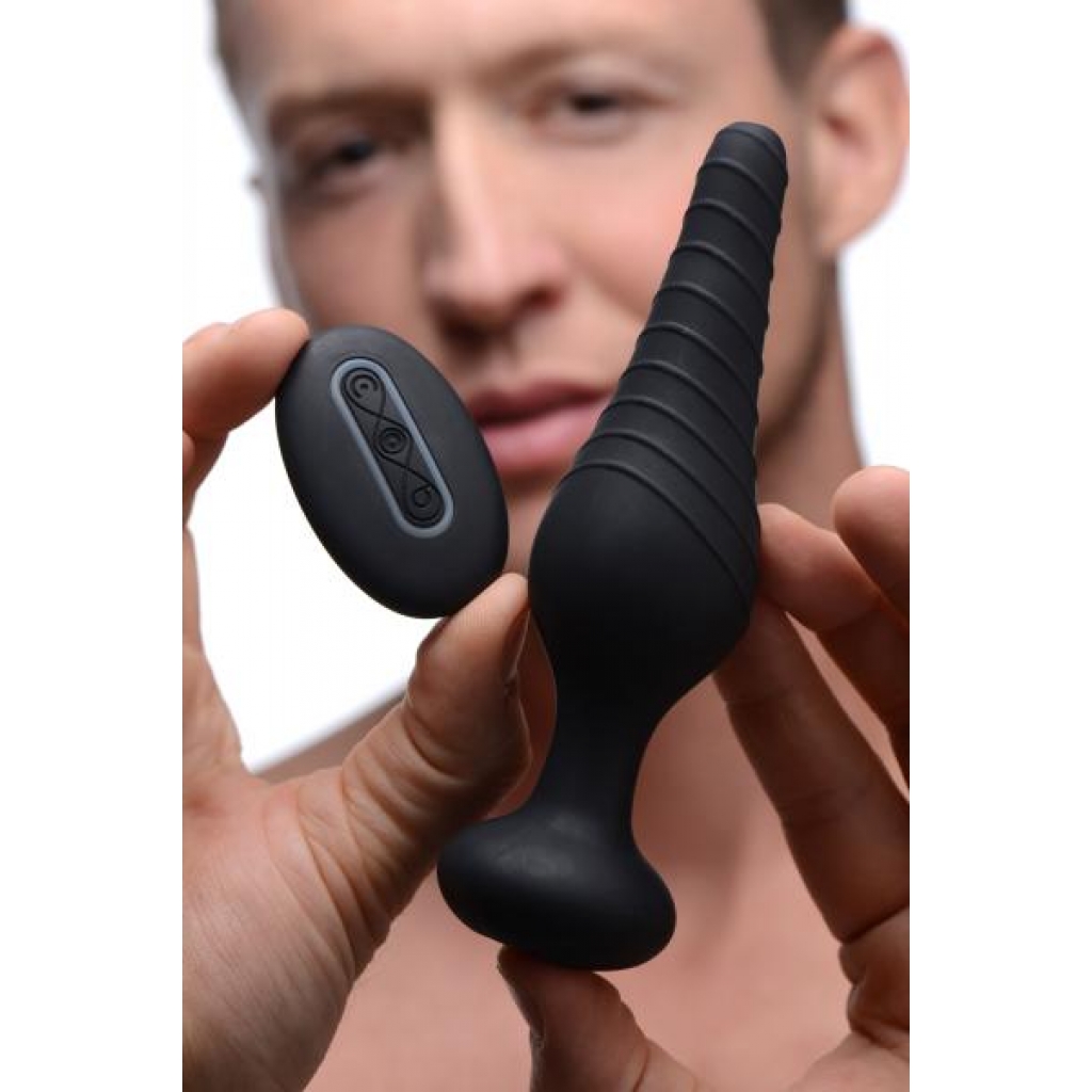 Under Control Vibrating Anal Plug with Remote Control - Black