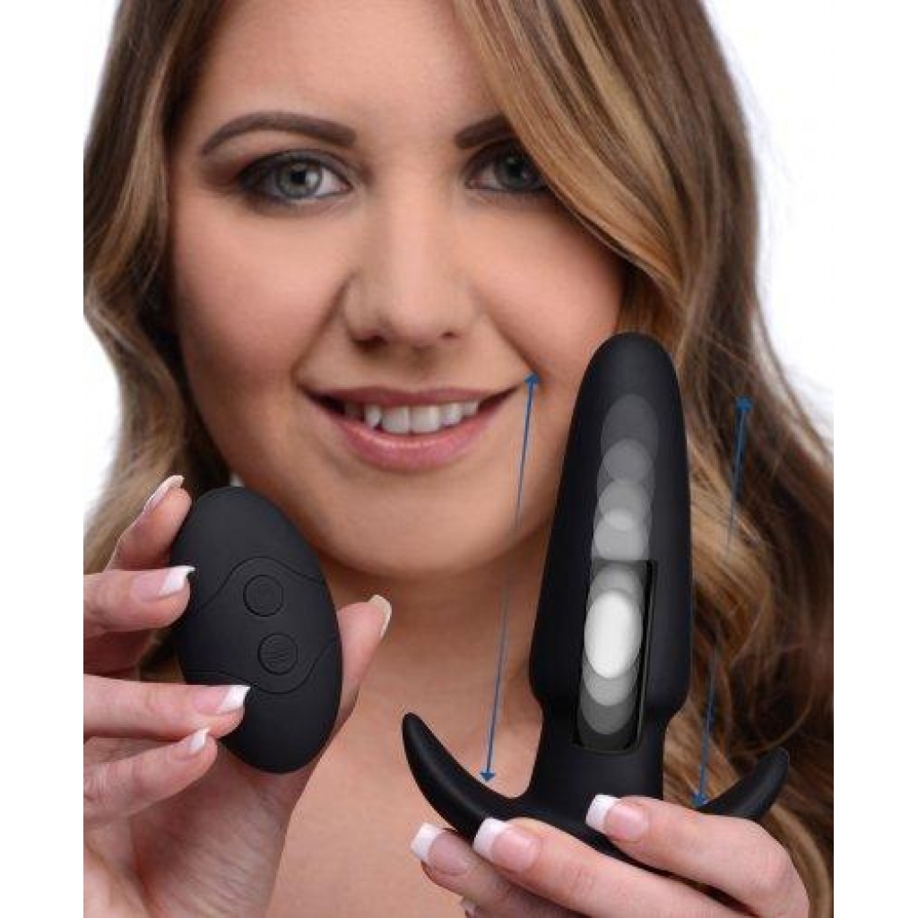 Kinetic Thumping Medium Anal Plug - Black