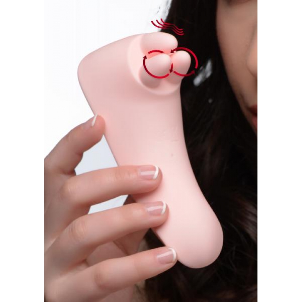 Vibrassage Fondle Silicone Vibrating Clitoris Massager - Pink