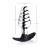 Dark Hive Metal, Silicone Ribbed Anal Plug - Silver