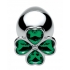 Booty Sparks Lucky Clover Gem Anal Plug - Large Silver