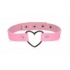 Trendy Sweet Heart Chrome Heart Choker - Pink