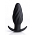 Kinetic Thumping 7X Swirled Anal Plug - Black