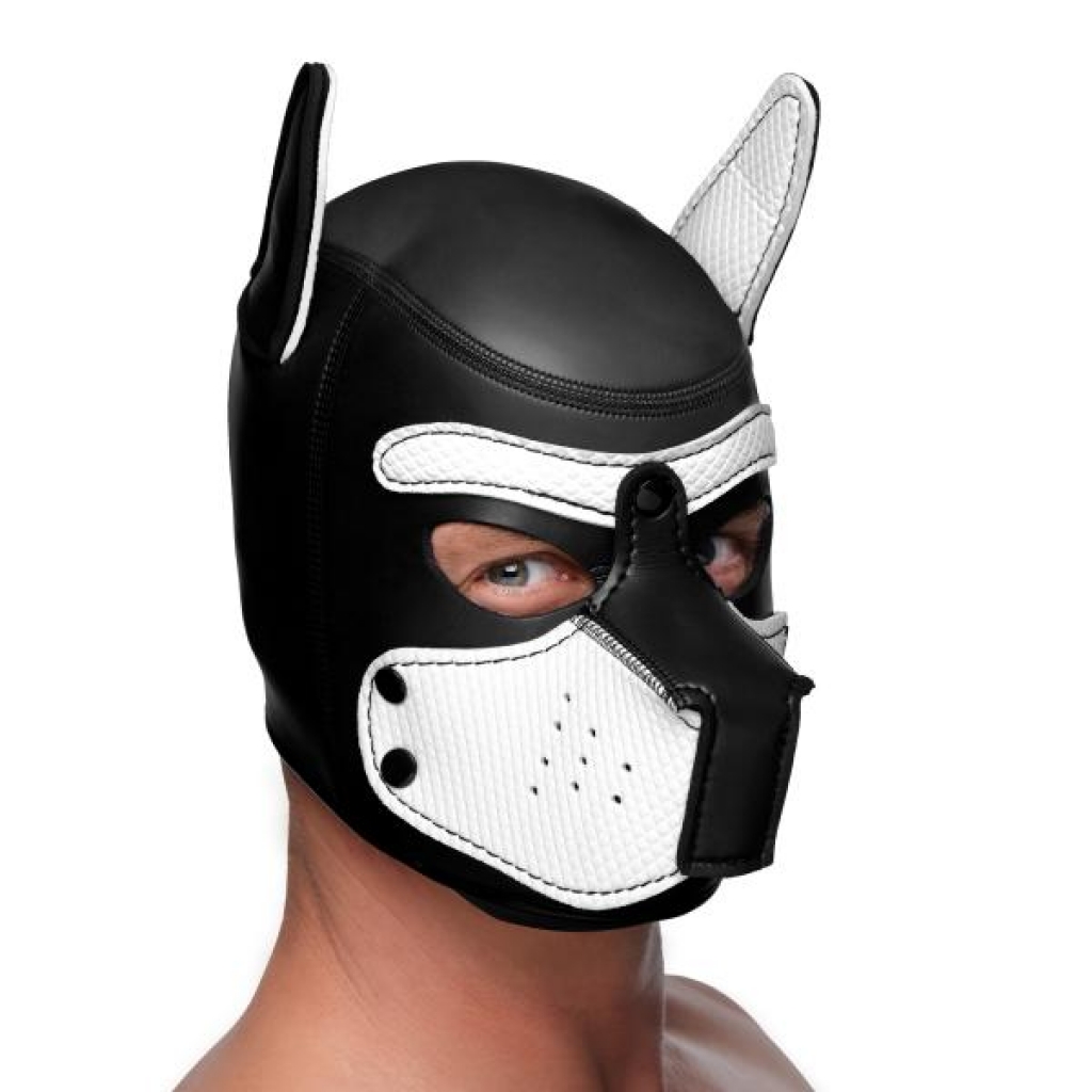 Spike Neoprene Puppy Hood – White O/S