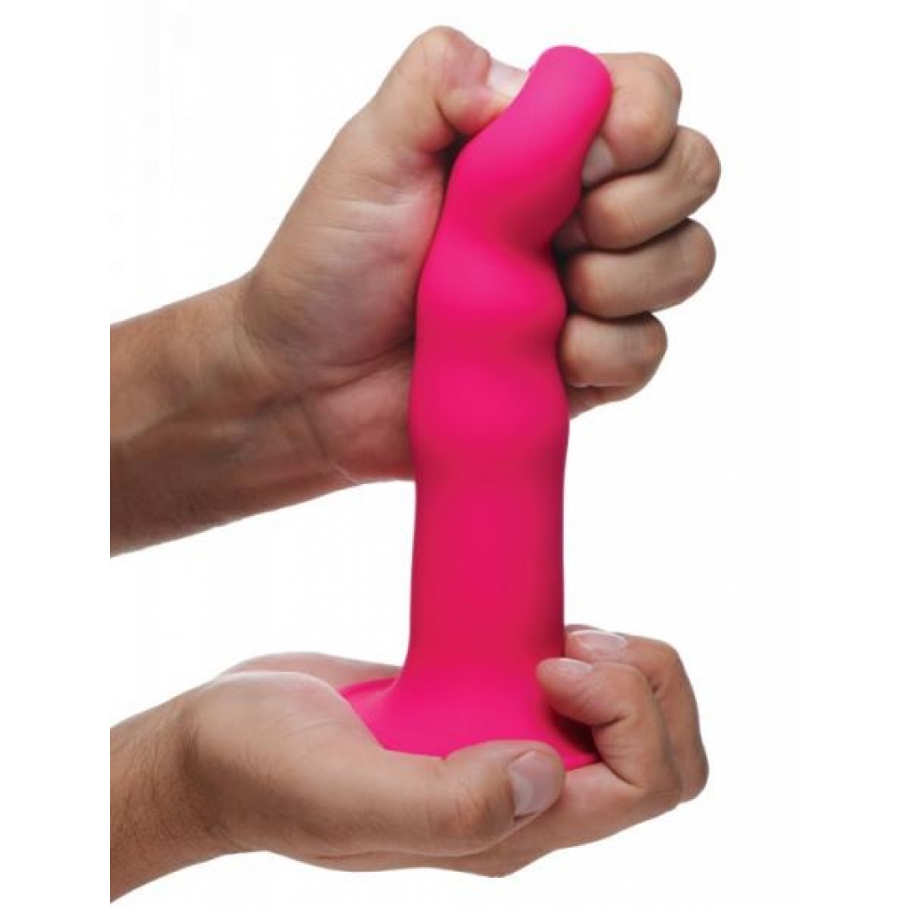 Squeeze-It Squeezable Wavy Dildo - Versatile Pleasure in Pink