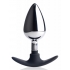 Dark Invader Aluminum Silicone Anal Plug - Large Black