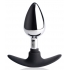 Dark Invader Aluminum Silicone Anal Plug - Medium Silver