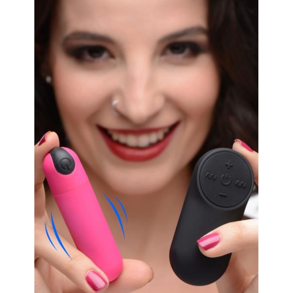 Wireless Remote Control Vibrating Bullet - Pink