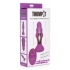 7x Slim Ribbed Thumping Silicone Anal Plug - Purple