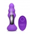 7x Slim Ribbed Thumping Silicone Anal Plug - Purple