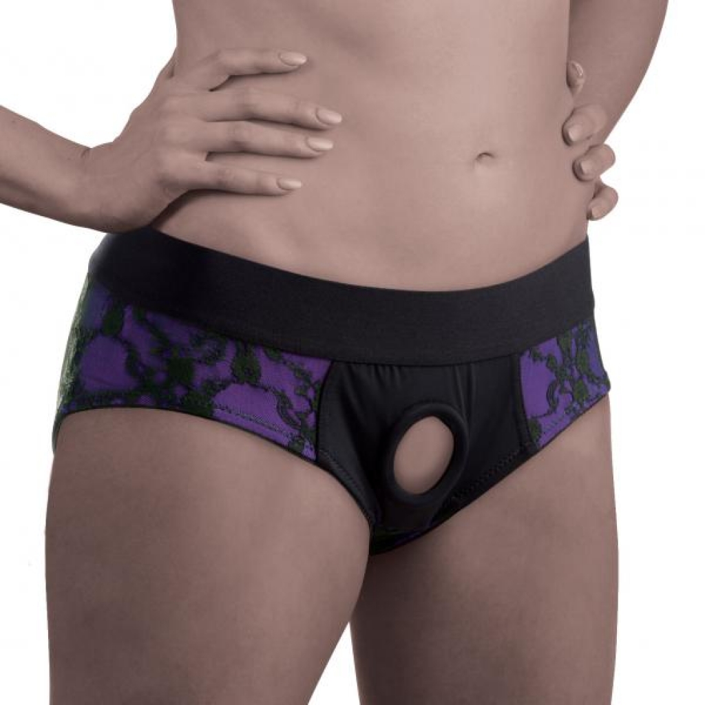 Lace Envy Crotchless Panty Harness - L/XL