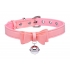 Pink and Silver Golden Kitty Cat Bell Collar