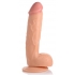 8.25 Inch Dildo With Balls - Light Nude