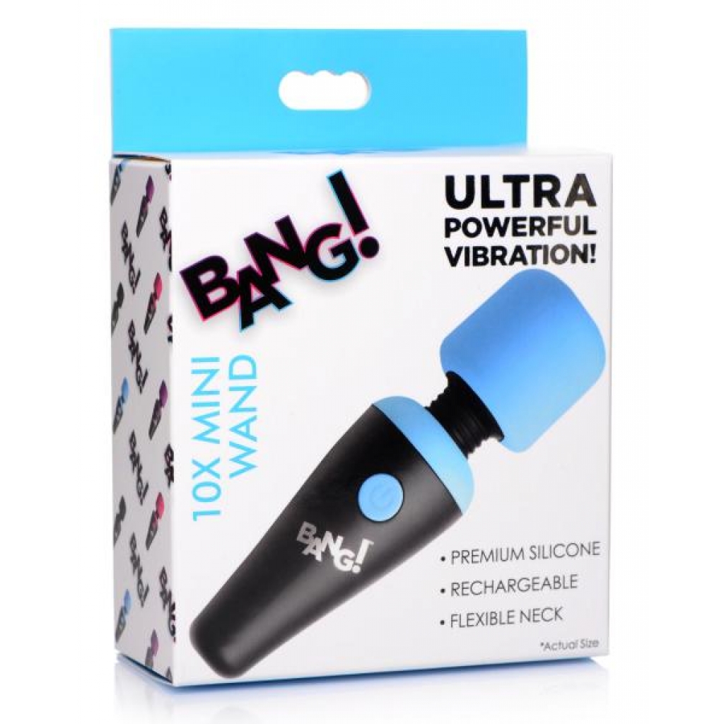 Ultra Powerful Mini Silicone Wand - Blue