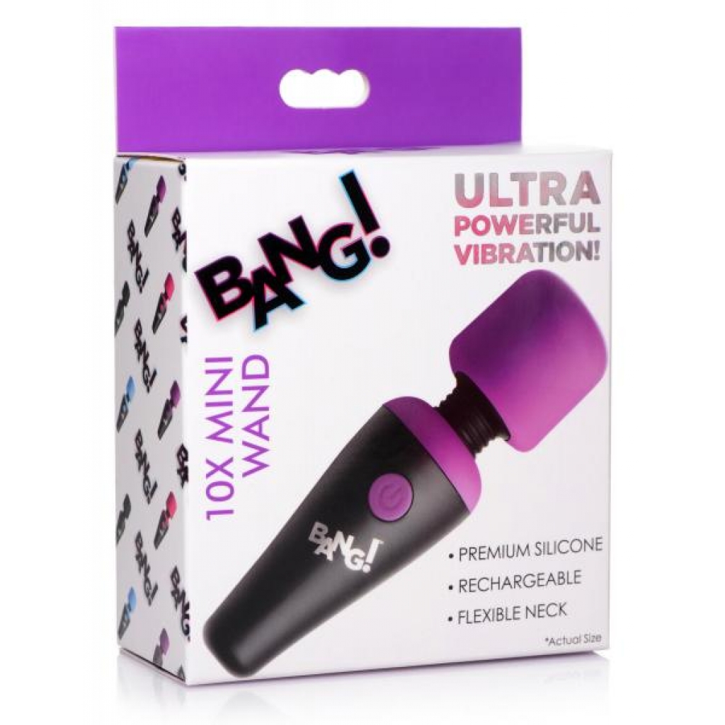 10x Ultra Powerful Silicone Mini Wand - Purple