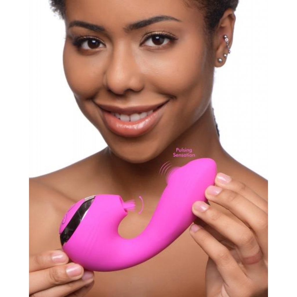 10x Licking G-Throb Rechargeable Silicone Vibrator - Pink