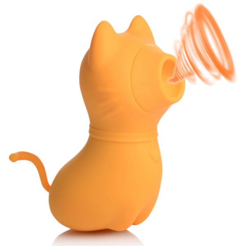 Sucky Kitty Clitoral Stimulator - Silicone - Orange Yellow