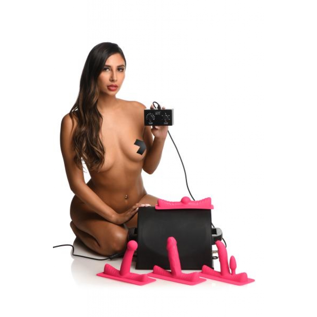 50x Saddle Pro Sex Machine - 4 Attachments Pink