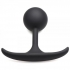 Premium Silicone Weighted Anal Plug - Medium Black