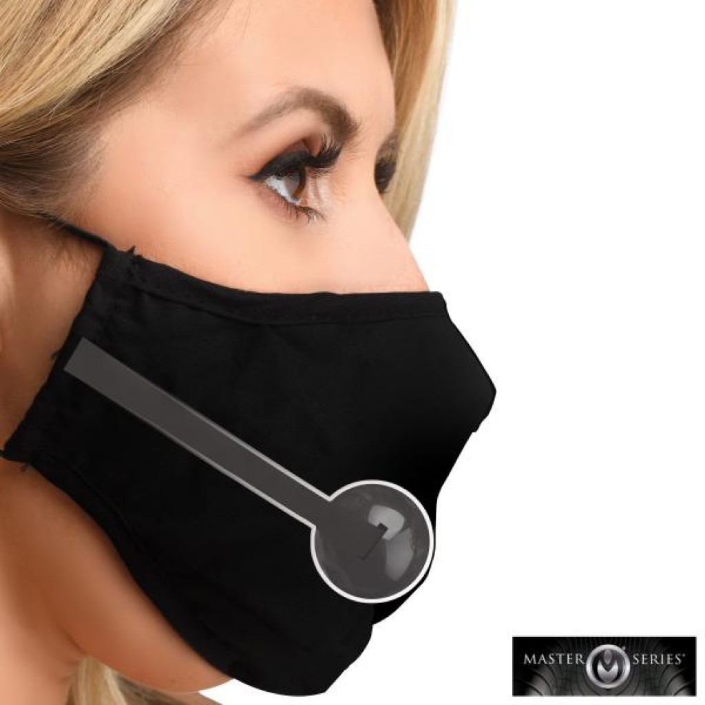 Under Cover Ball Gag Face Mask - Black