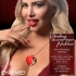 10x Vibrating Silicone Heart Necklace - Red