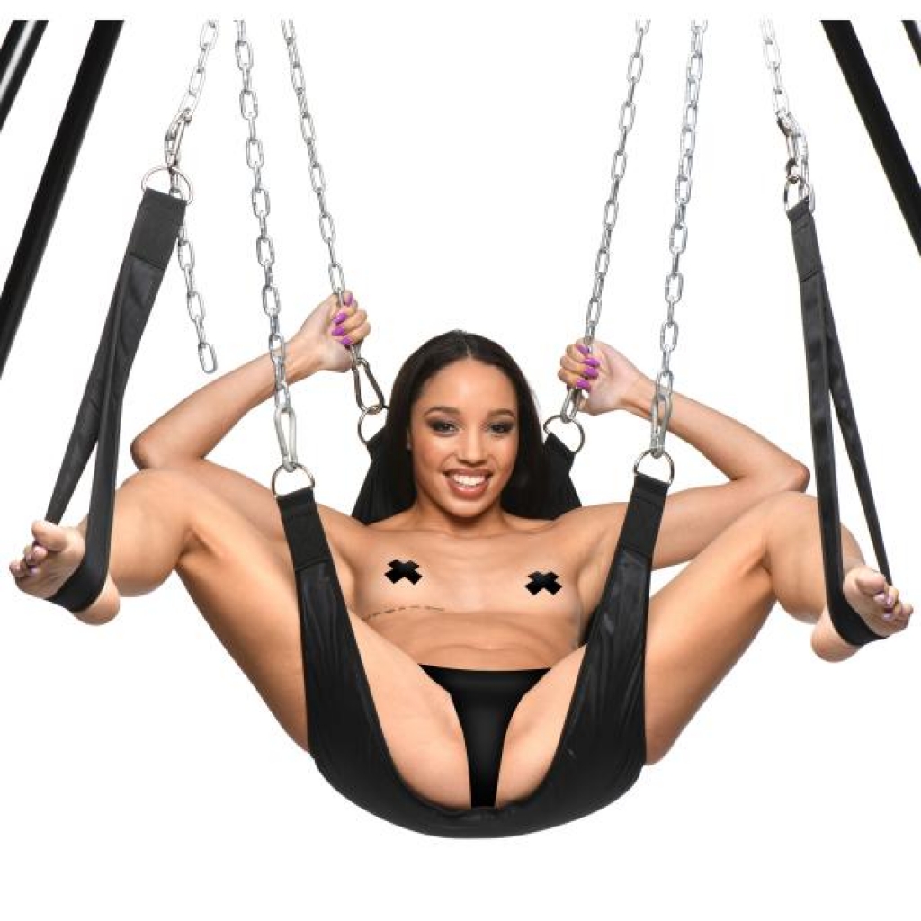 Nylon Sex Sling - Black