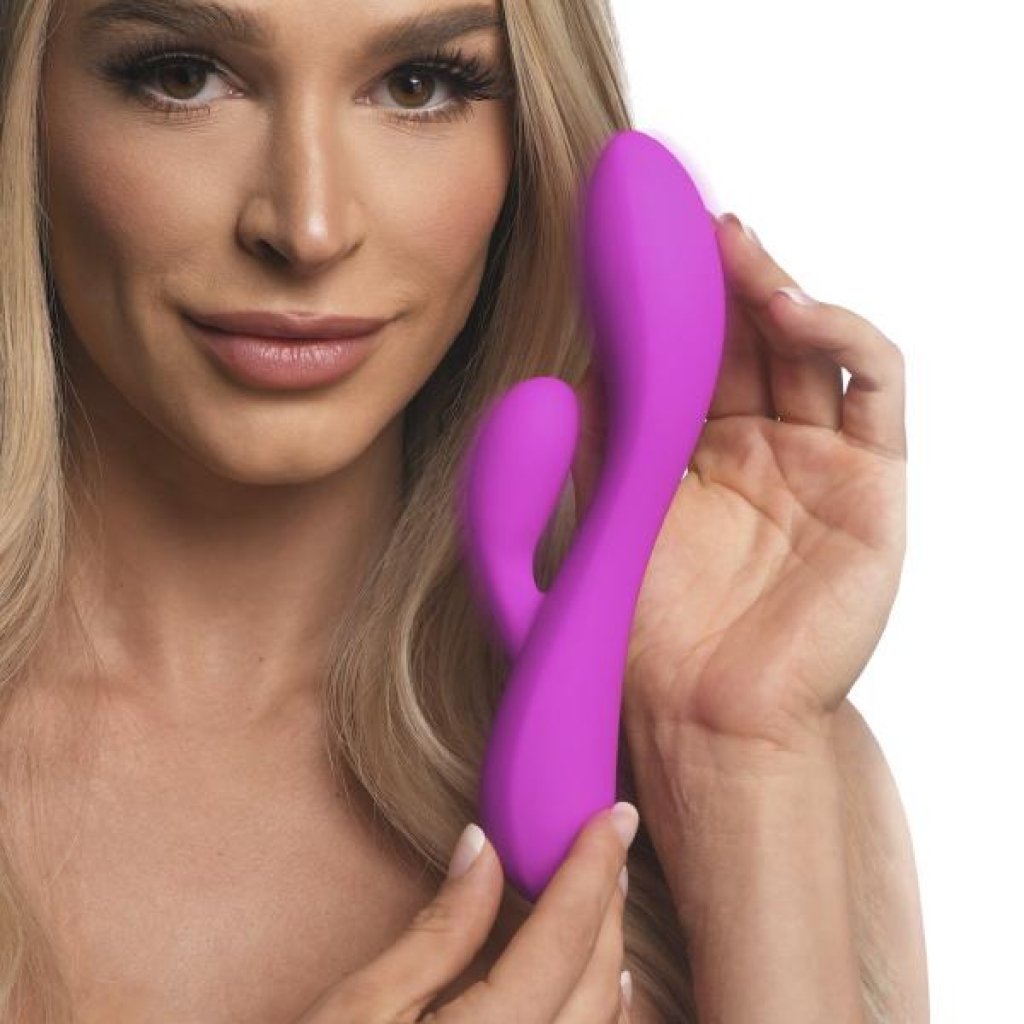 10x Flexible Silicone Rabbit Vibrator - Purple