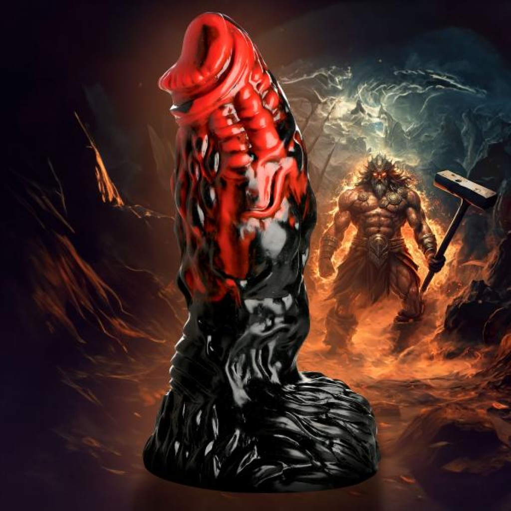 Vulcan Silicone Dildo - Red