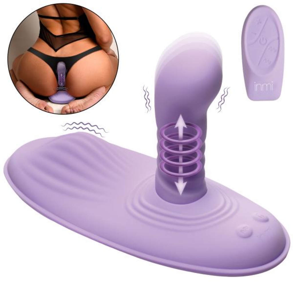 Spin N' Grind Thrusting and Vibrating Silicone Sex Grinder Purple