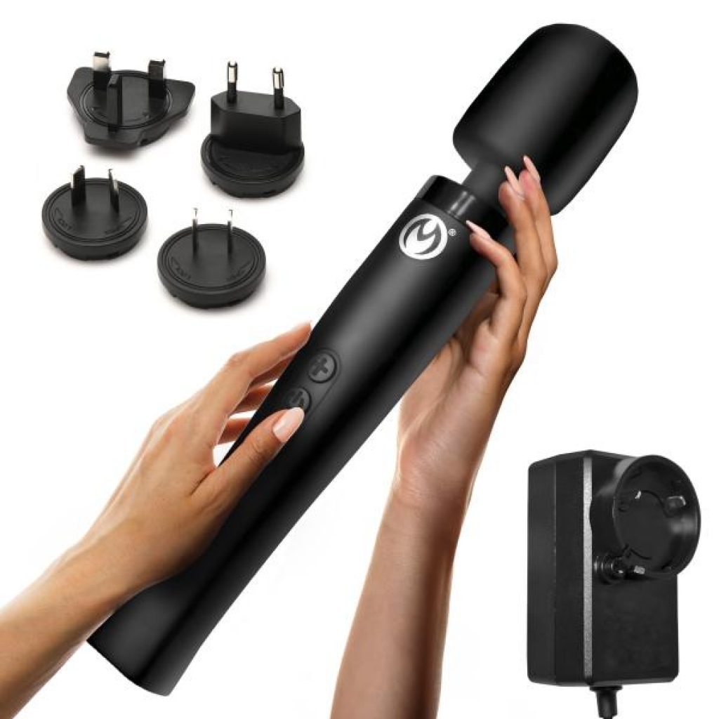 Thunderstick Pro Silicone Wand Massager - Black