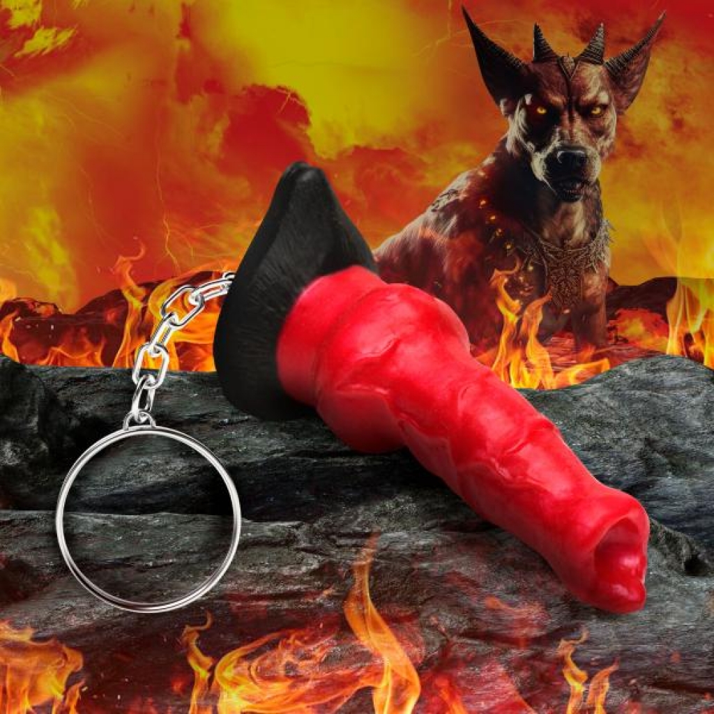 Hell Hound Mini Dildo Key Chain - Red