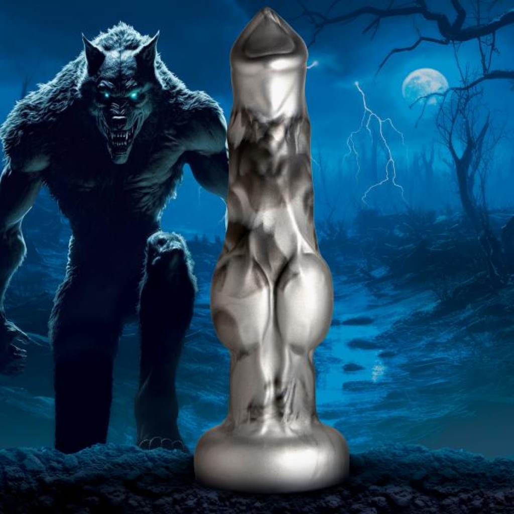 Night Prowler Silicone Dildo - Medium Silver