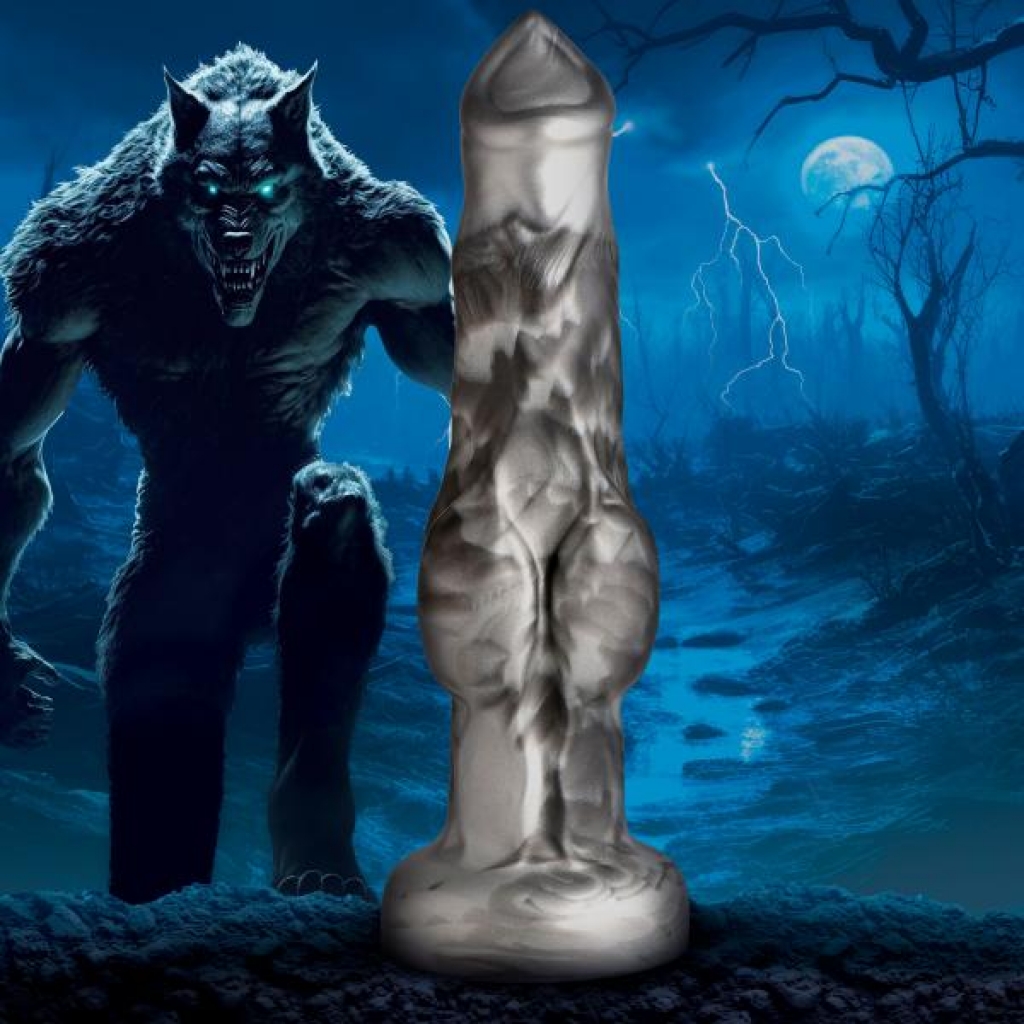 Night Prowler Silicone Dildo - Iridescent Silver