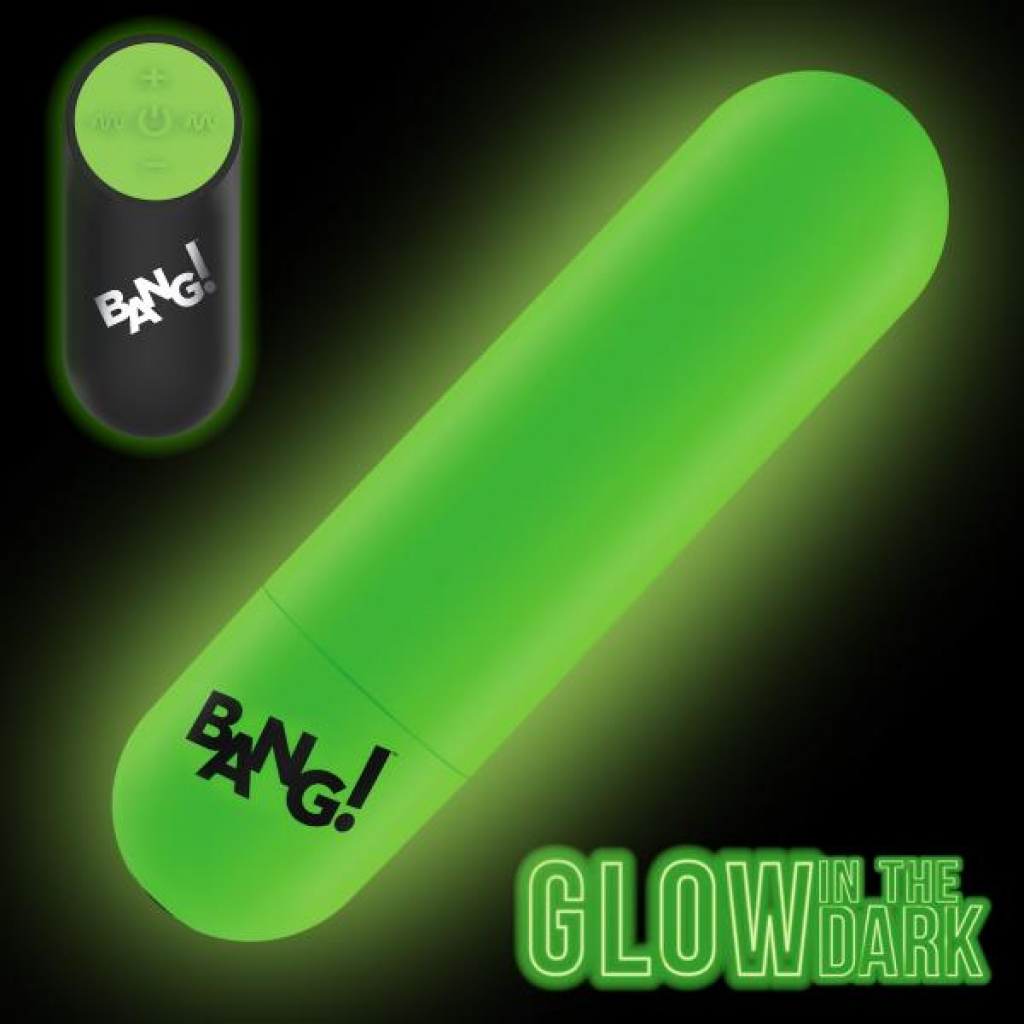 Glow-in-the-Dark Silicone Bullet - Green