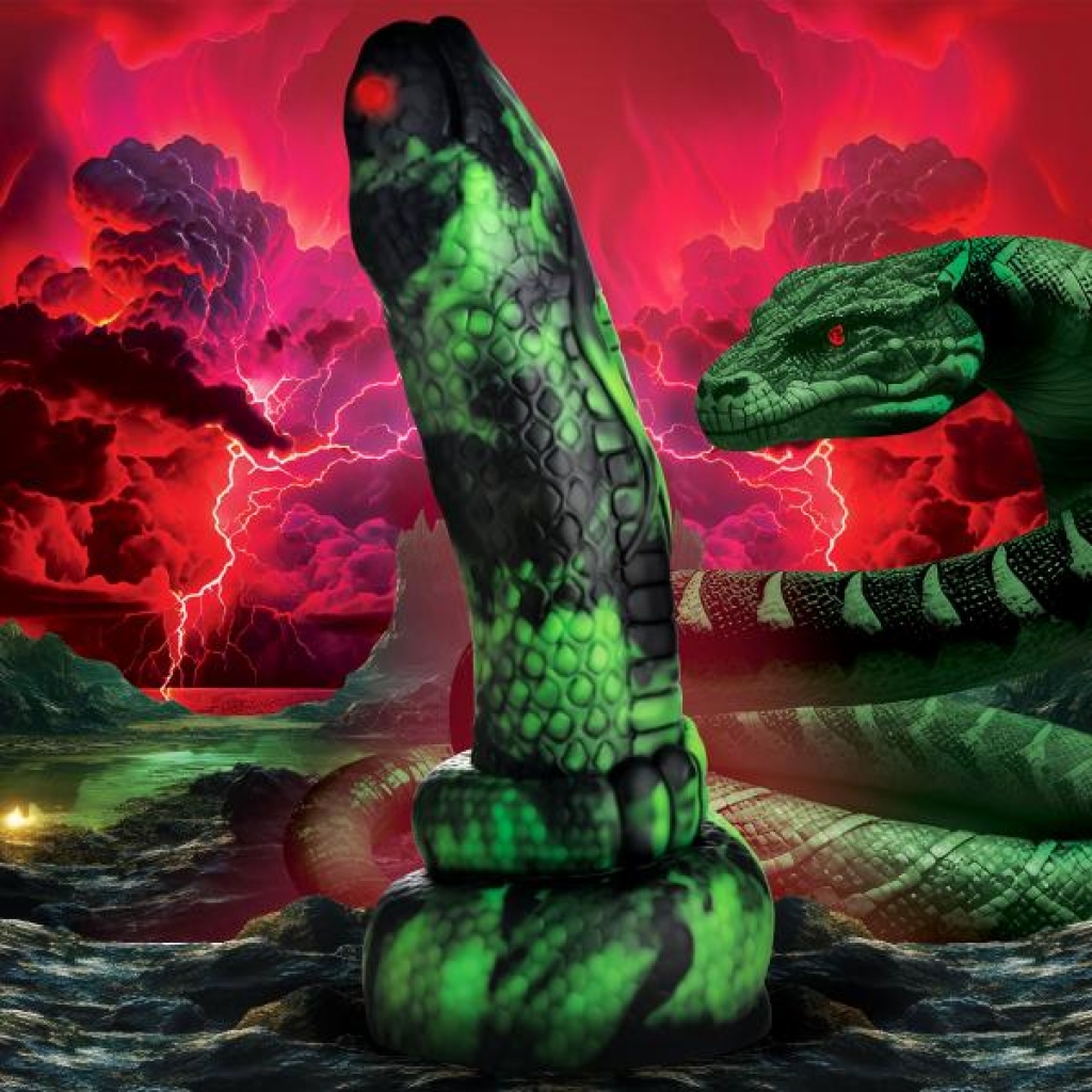 Python Silicone Dildo - Green