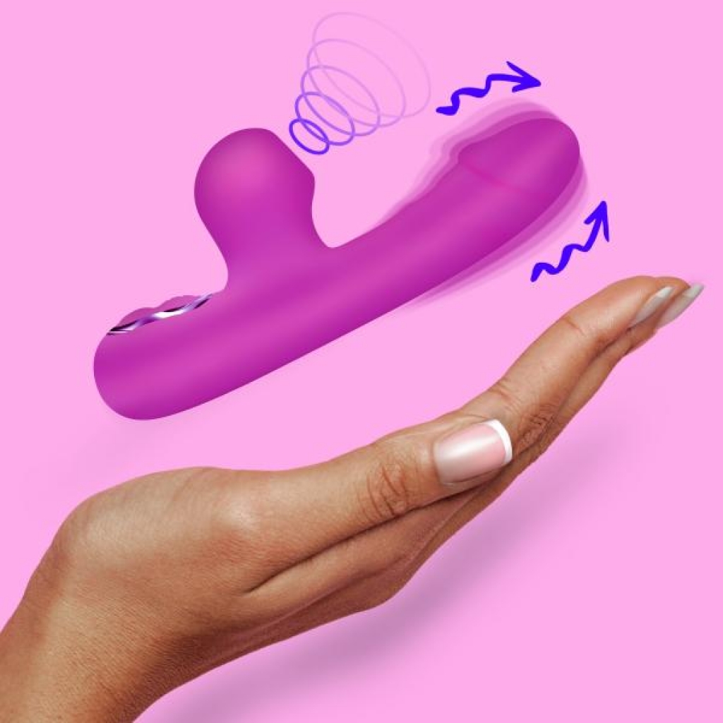 Mini Silicone Rabbit Vibrator: Purple