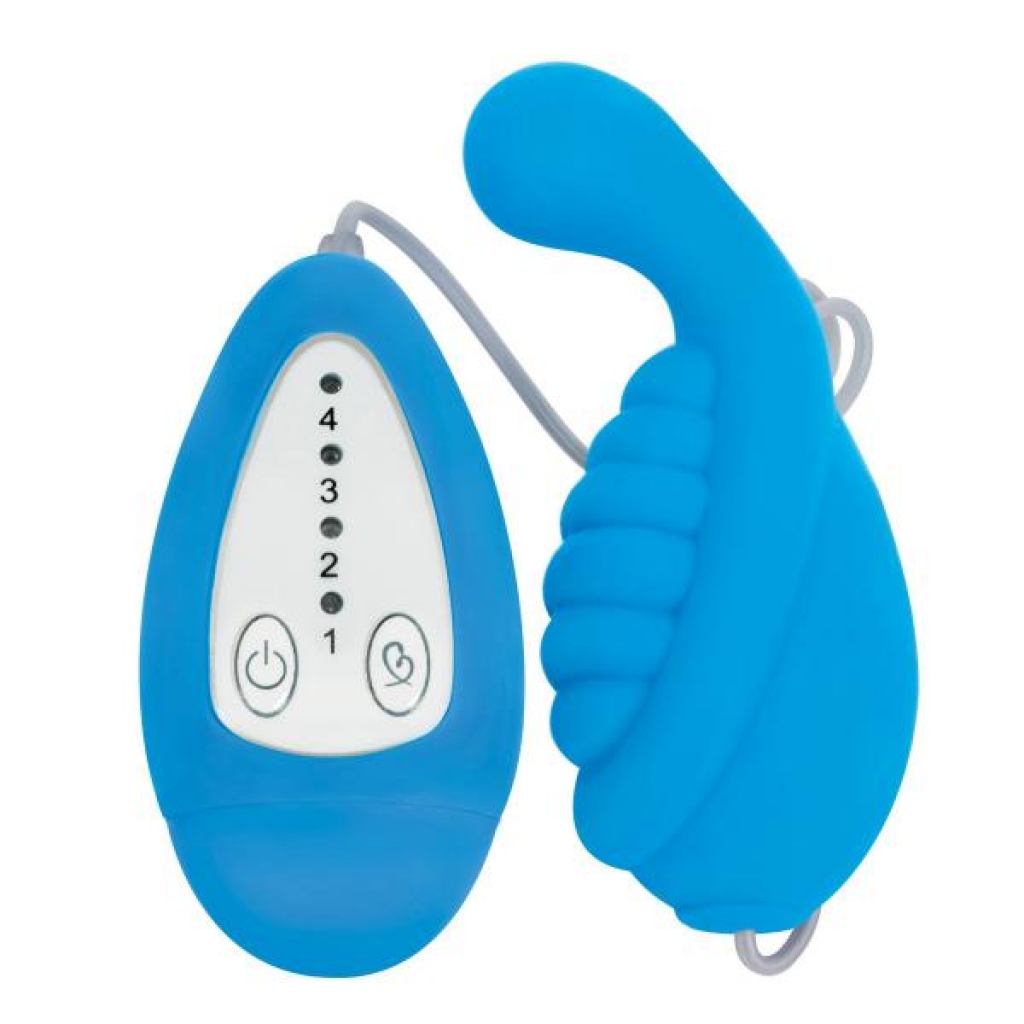 Whirl 4x Silicone Remote Control Vibrating Toy - Blue