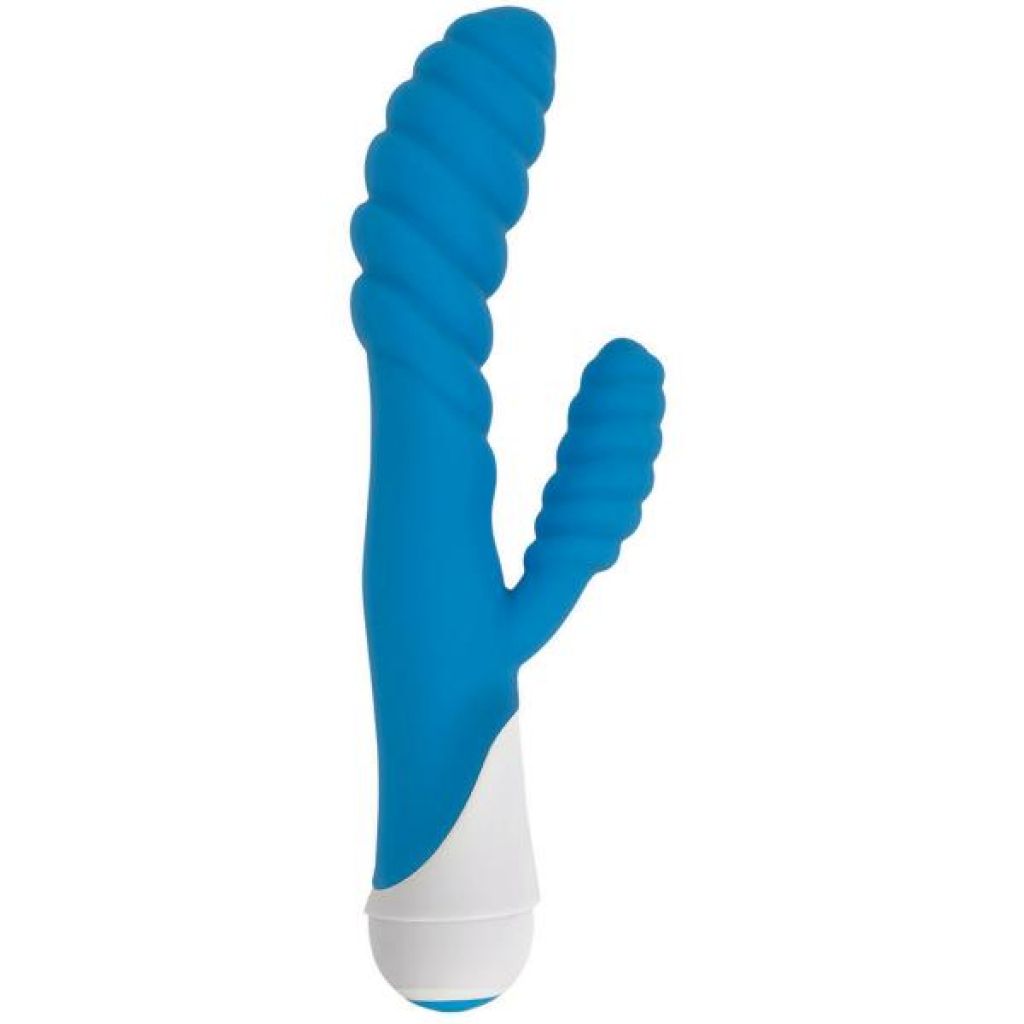 Diana 20x Rippled Silicone Rabbit Vibe - Blue