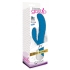 Ivy 20x Wavy Silicone Rabbit Vibe - Blue