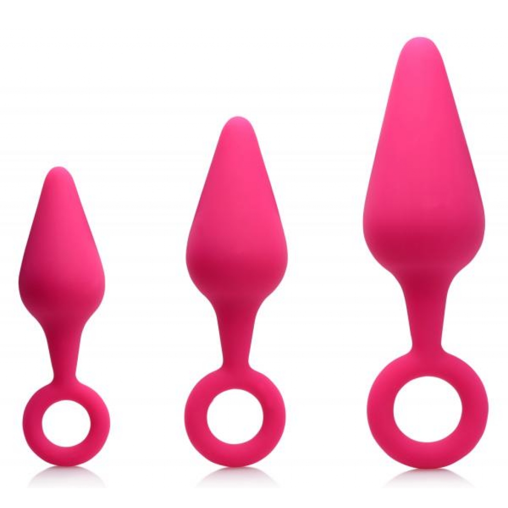 Rump Ringers 3 Piece Silicone Anal Plug Set - Pink