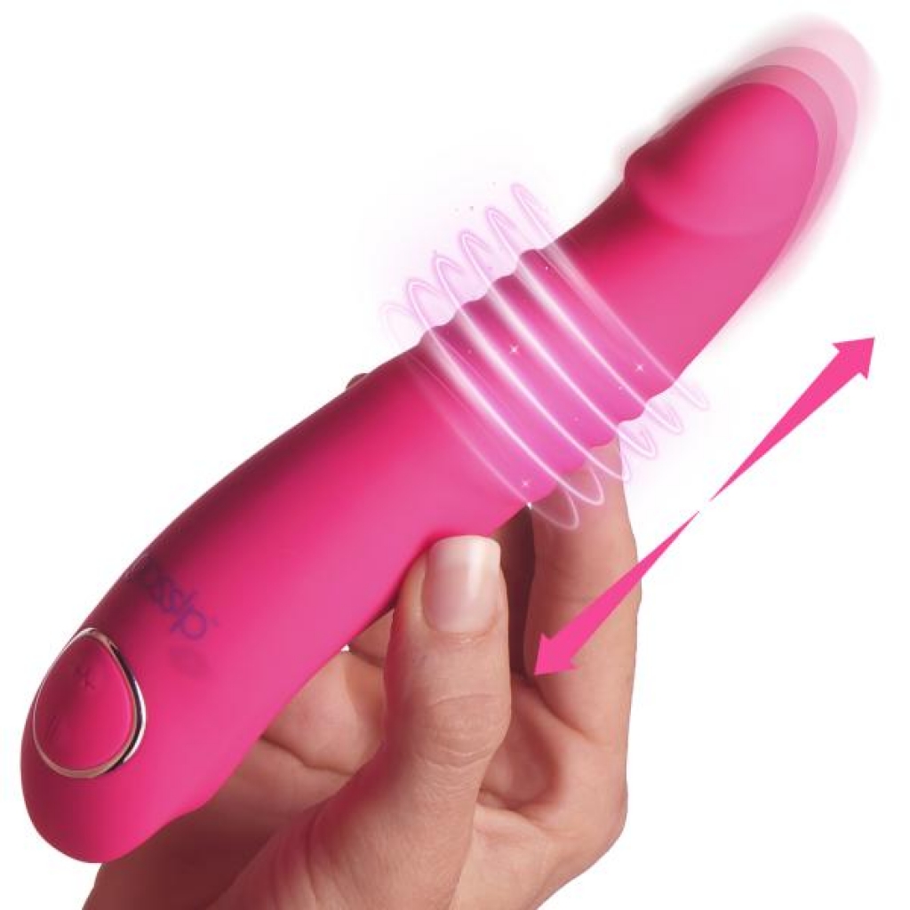 Premium Thrusting Silicone Vibrator with Multiple Modes - Pink