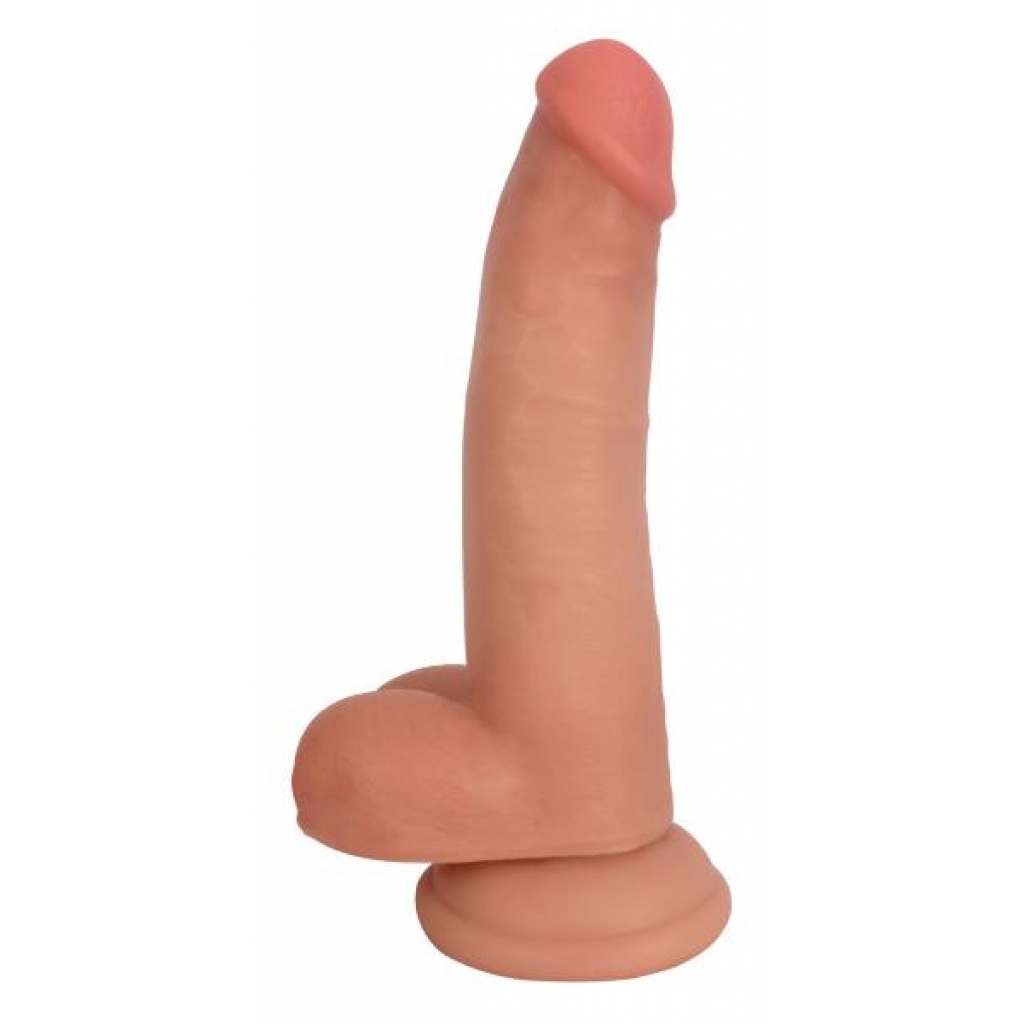 Jock Light Bareskin Dildo With Balls - 8 Inch Beige