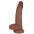 Jock Dark Bareskin Dildo with Balls - 8 Inch Tan