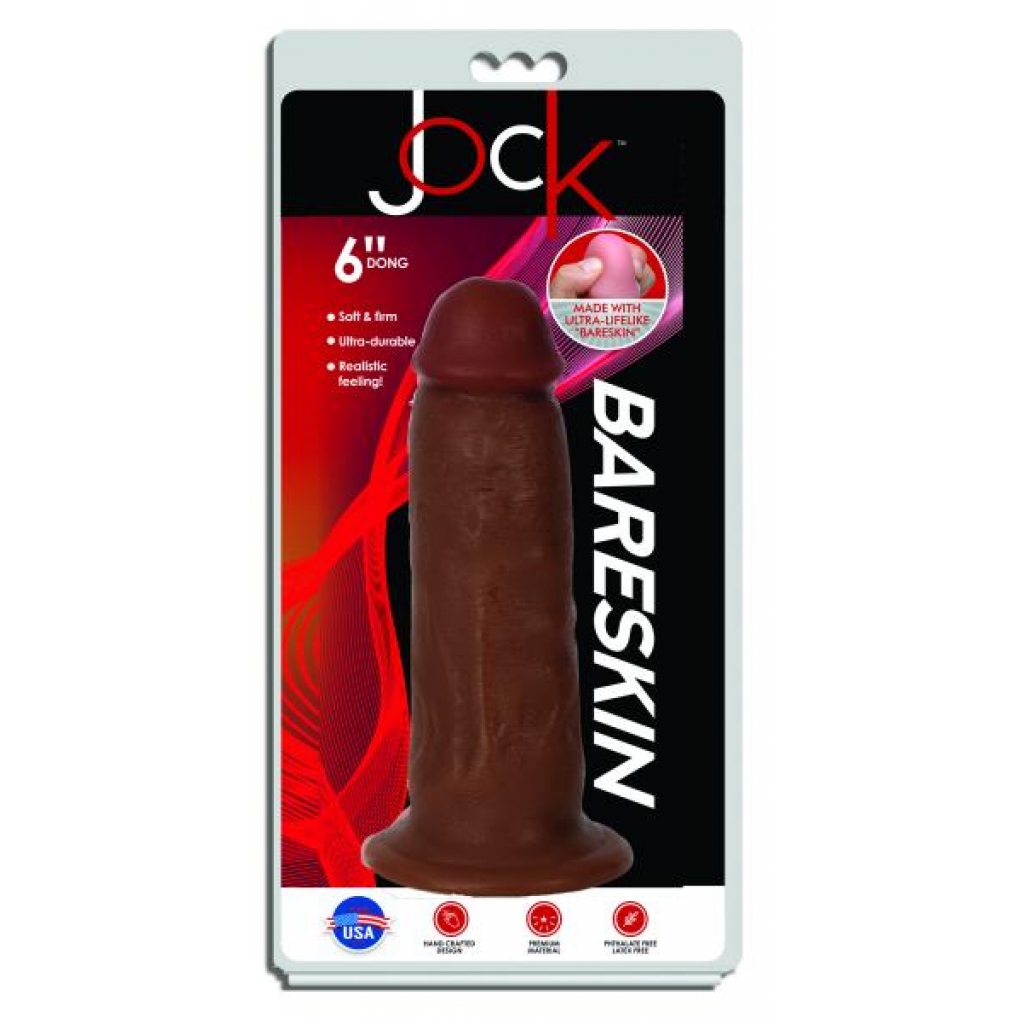 Jock Dark Bareskin Dildo - 6 Inch Tan