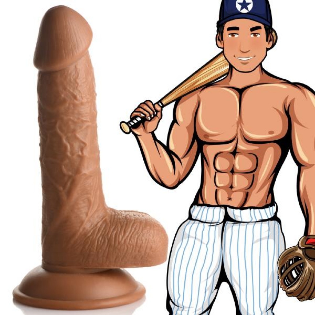 Baseball Brian 7-Inch Realistic Dildo - Tan